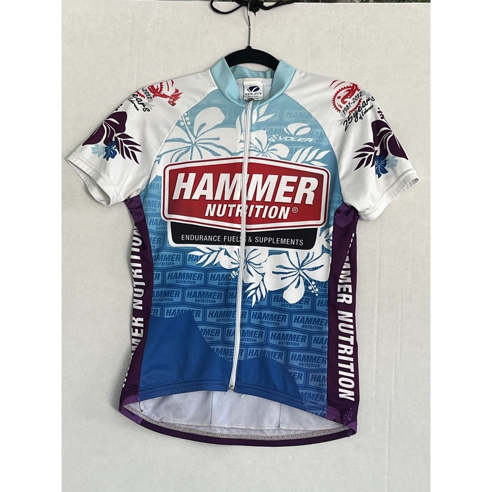 Women's Cycling Jersey Voler Hammer Nutrition Small Full Zipper Race Raglan‎
